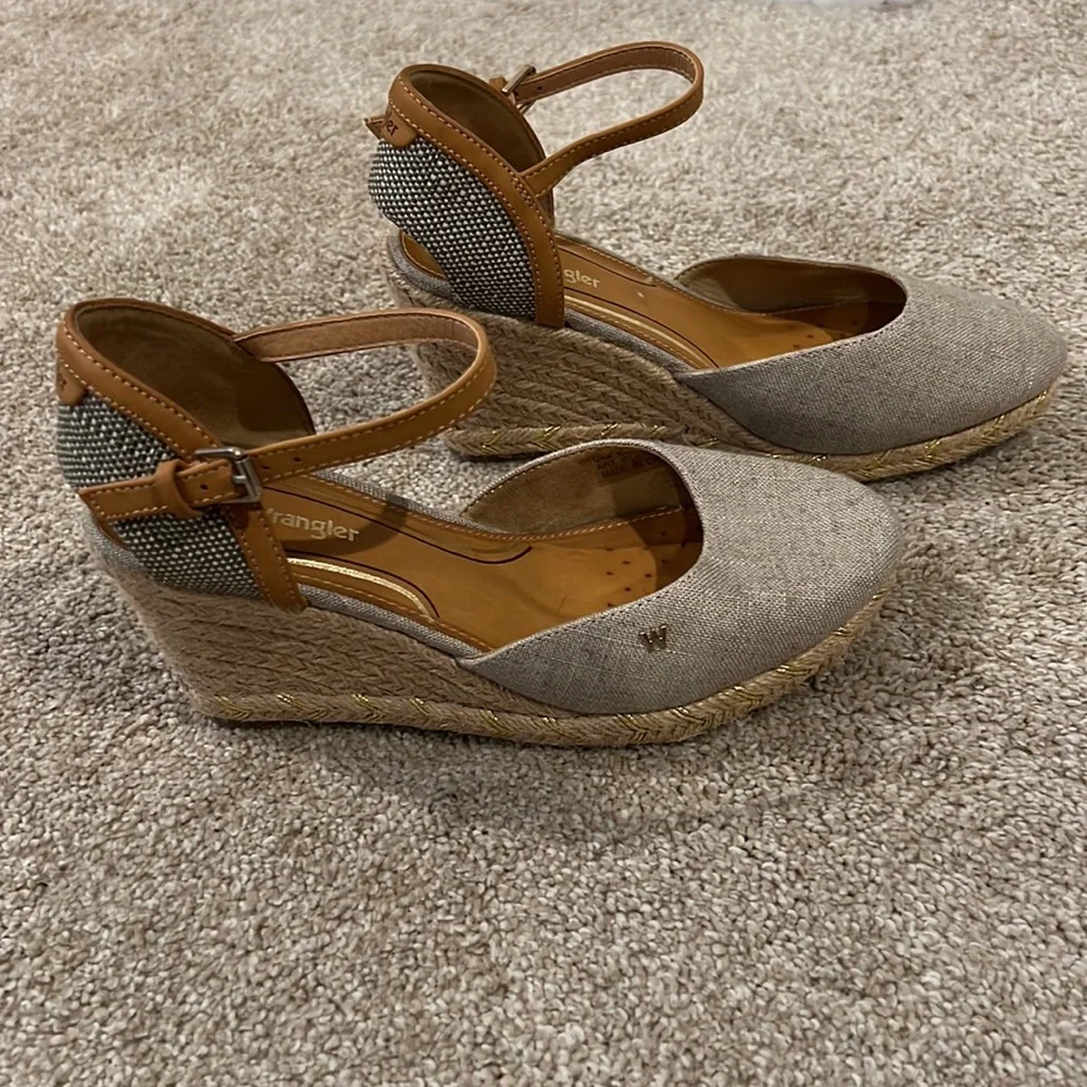 Wrangler Espadrilles Canvas Wedge Sandals -Rope Brava